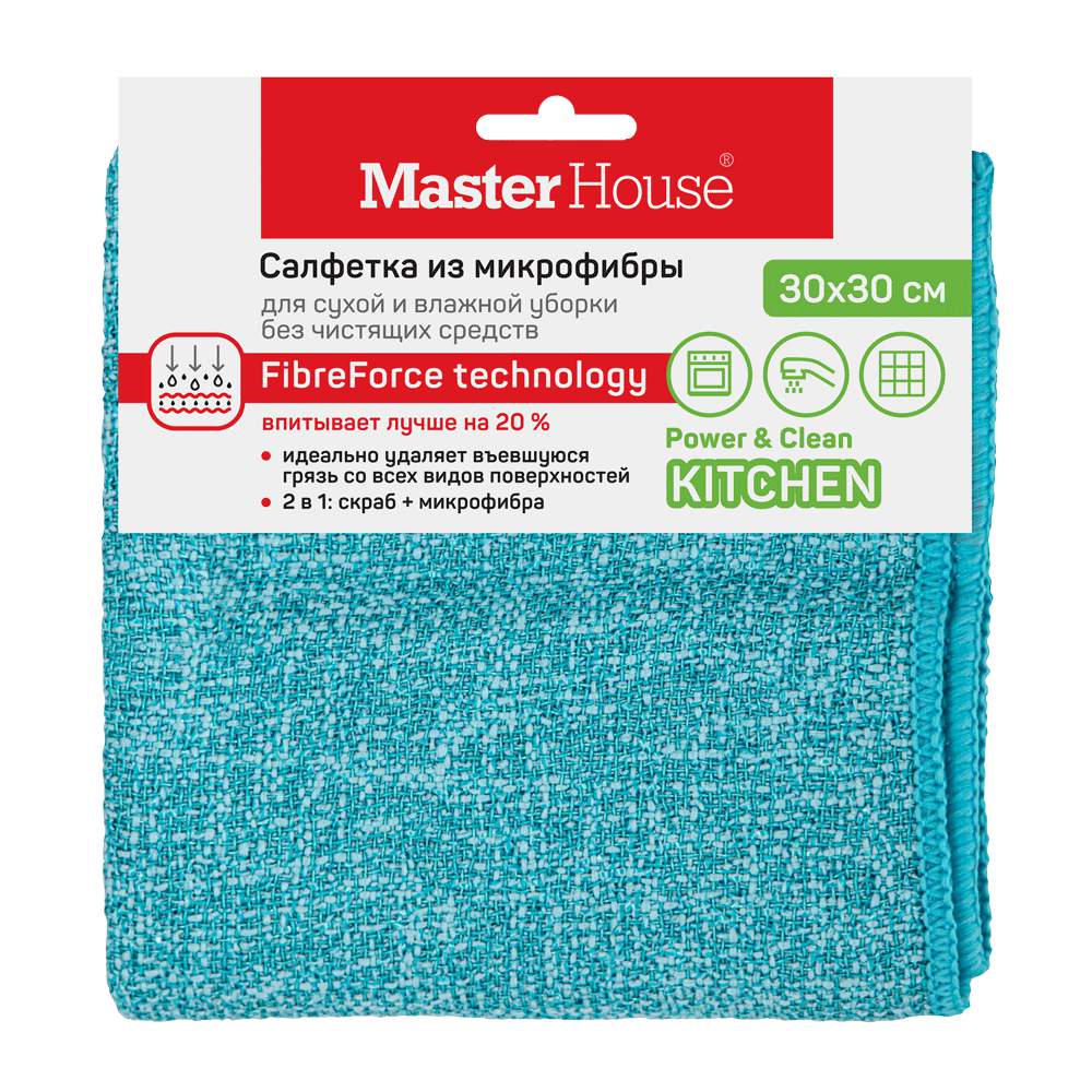 MASTERHOUSE Салфетка д/уборки 75034 Бенгальский Тигр микрофибра 30*30см  