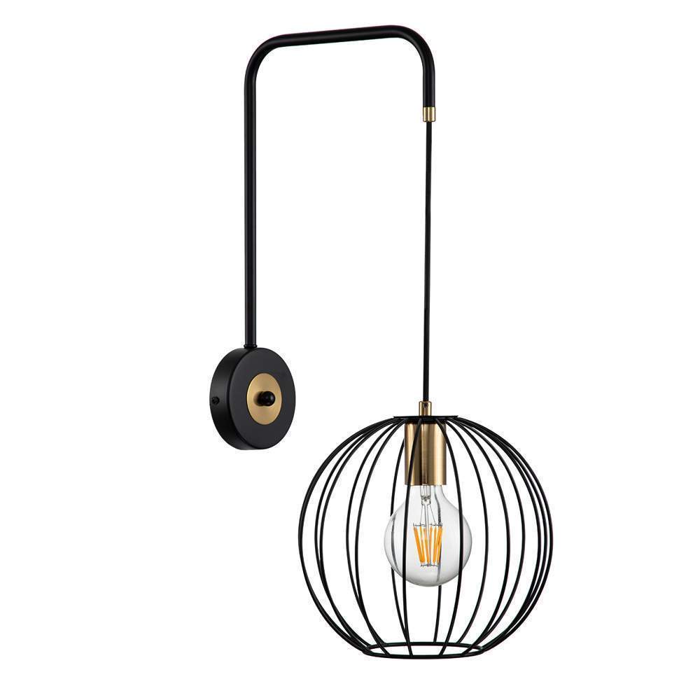 10176/1A  Св-к настен. Escada E27*60W Black/Brass 