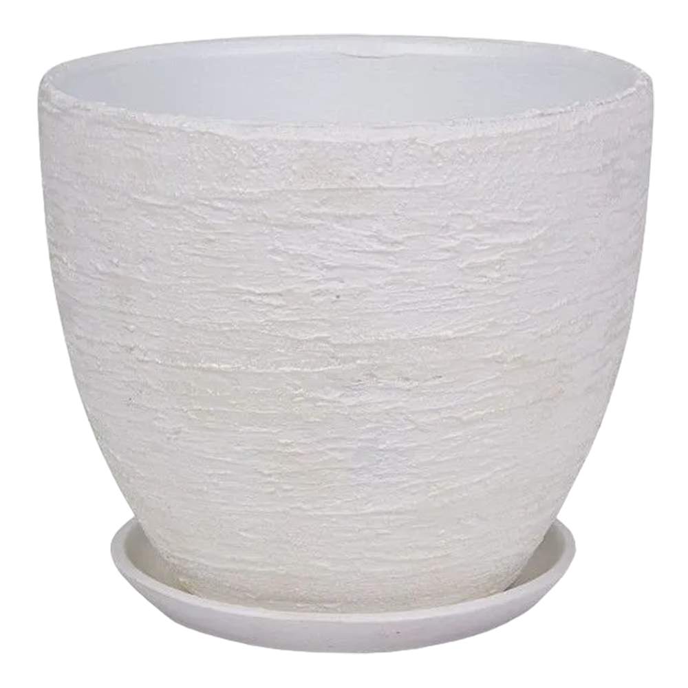 Горшок  Высокий овал Лофт белый №3 (D15) 1,4л СД272