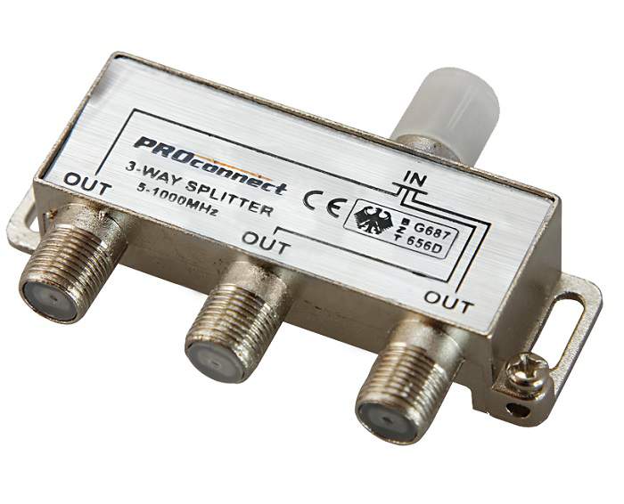 Разветвитель антенный на 3ТВ  Rexant BL Silver  05-6102