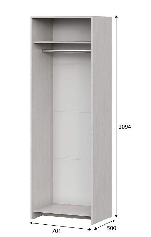 МСП 1  Шкаф двухстворчатый  ясень анкор св./ясень анкор св.