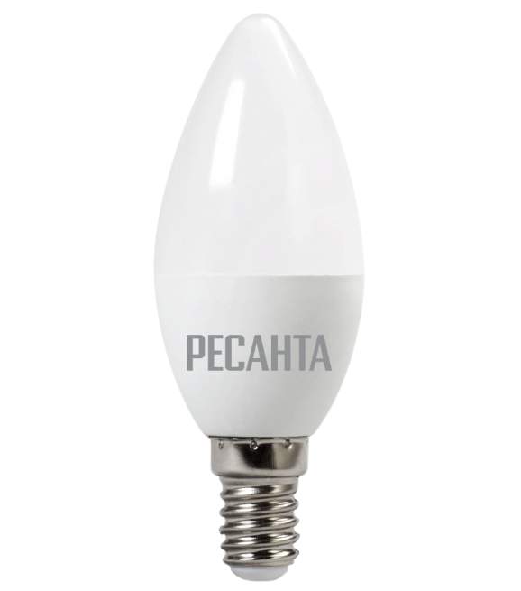 Лампа светодиод.LL-R-С37-5W-230-4K-E14 свеча,5Вт,нейтр.Е14 Ресанта