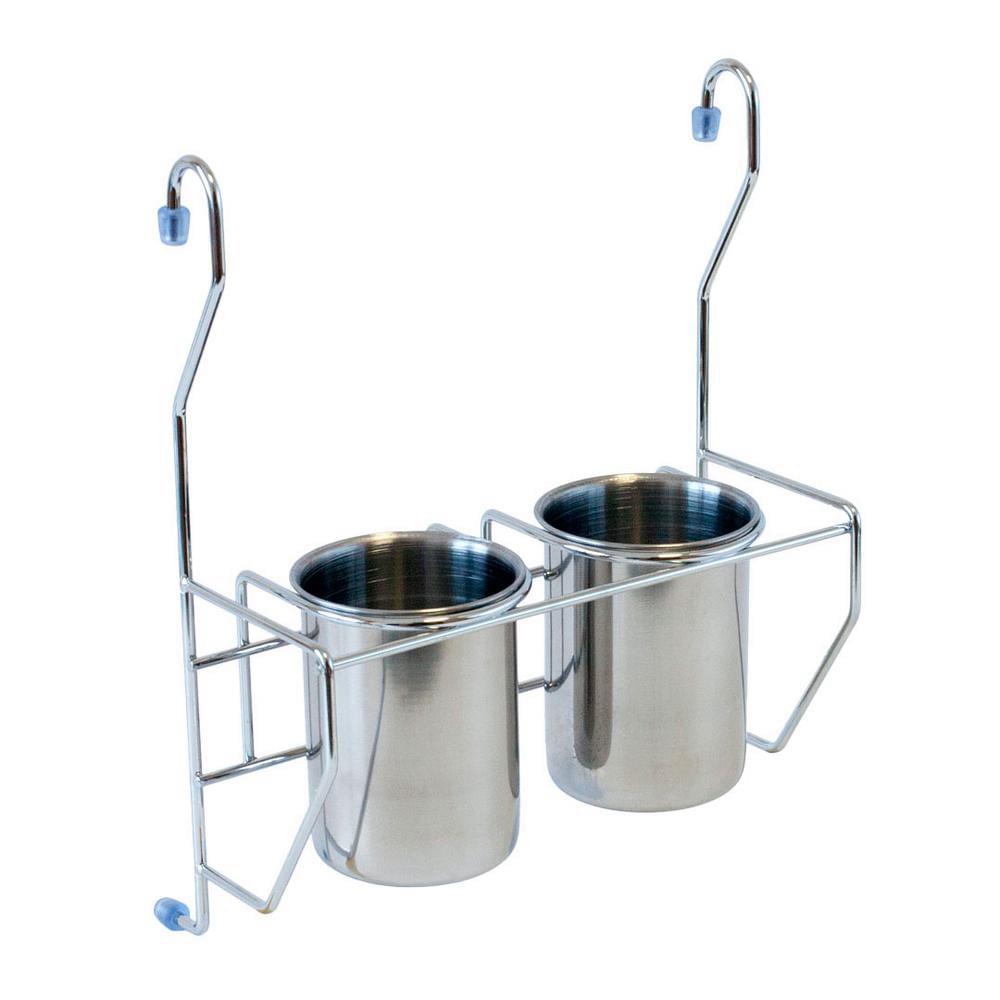 Полка  Хром  MX-425  навесная д/столов.приборов 2 стакана