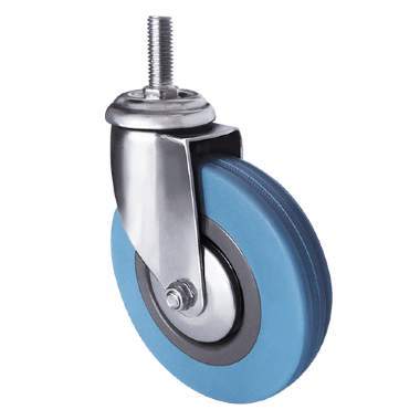 Колесо аппаратное поворотное с тормозом с болтом  75мм