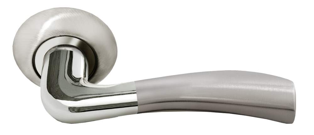 Ручка дверная RAP 19 SN/CP бел.никель/хром  RUCETTI