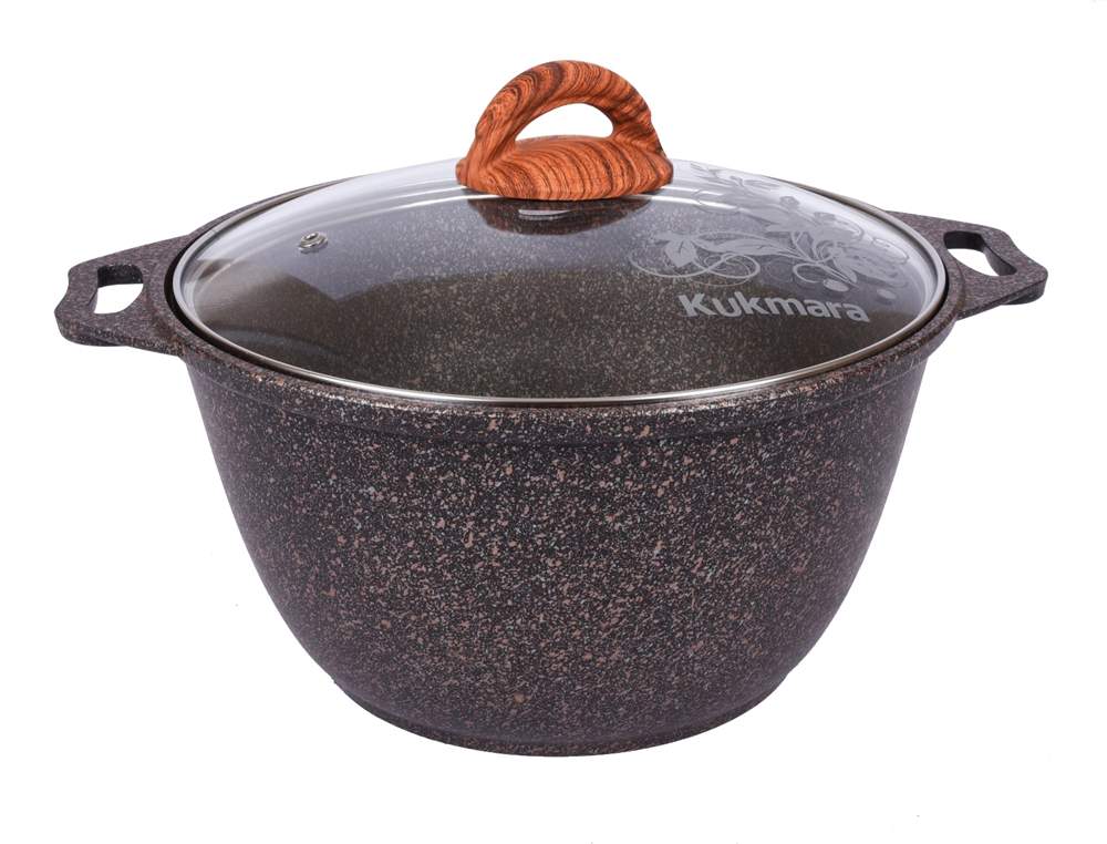 KUKMARA Кастрюля кго42а 4л 26х14см АП Granit Ultra (original) стеклянная крышка