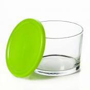 PASABAHCE Емкость 42230SLBGR Бейзик д/продуктов 220мл с зеленой крышкой