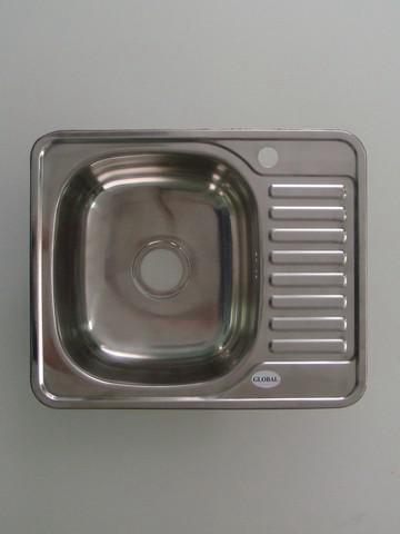 Мойка FABIA врезная 58х48  0,8мм глуб.18см левая WW5848L