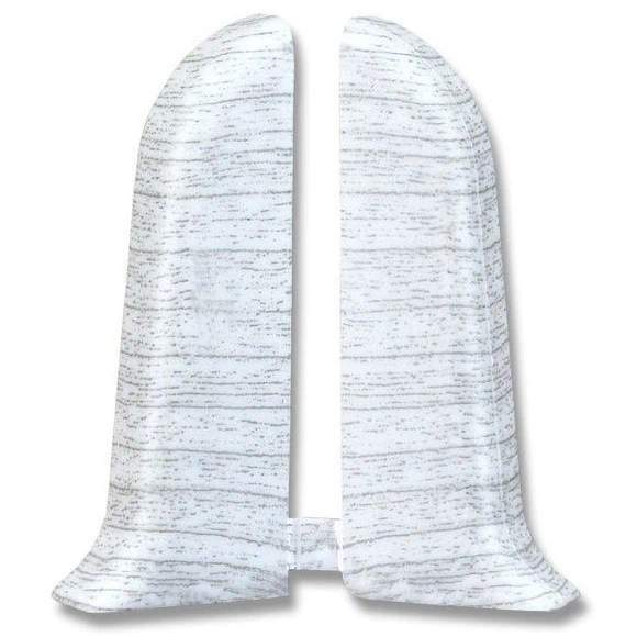 252 Заглушки торцевые (пара)  Идеал Комфорт, Ясень белый, 55мм