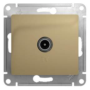 Розетка SE Glossa  Титан  TV 1-м СП  проходн. 4DB  GSL000492