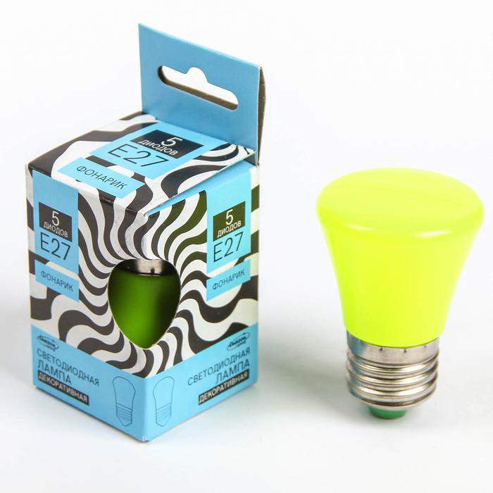 Лампа светодиодная 2580329  Фонарик Luazon 5 SMD2835 желтый