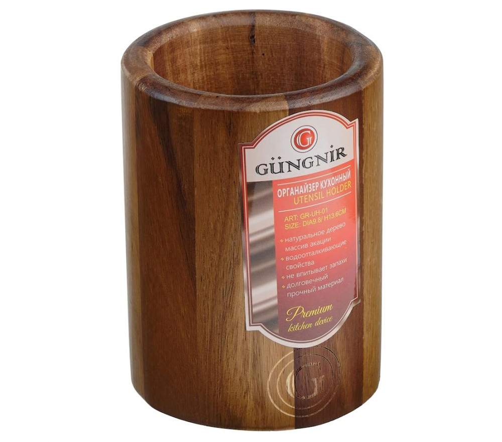 GUNGNIR акация Подставка д/столовых приборов GR-UH-01 9,8*13,6см 