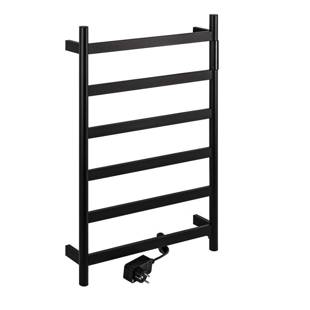 Полотенцесушитель электр. KRAFTTE черный матов. лесенка 480х730х90мм на 6 перекл. 44046