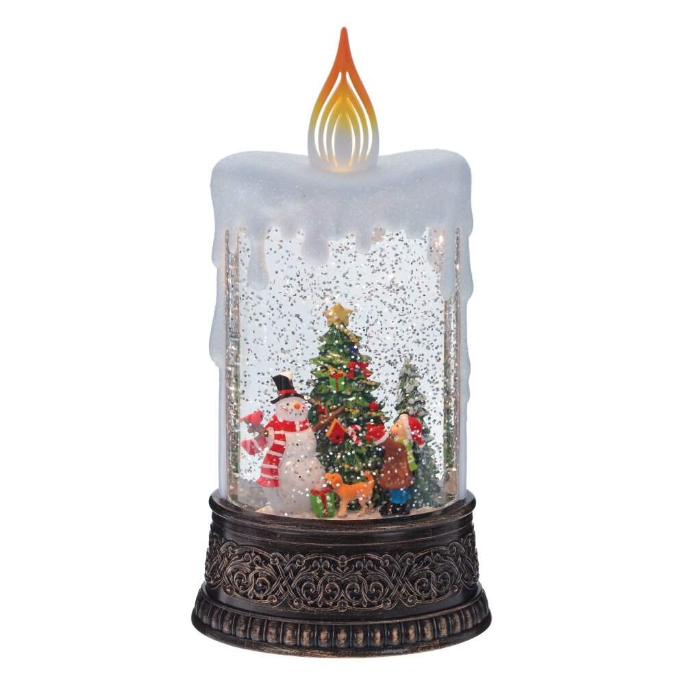 REMECO COLLECTION Фигурка 796162 Шар водяной Свеча (подсветка,музыка,вьюга,3хААА) 12,5х8х24,5см