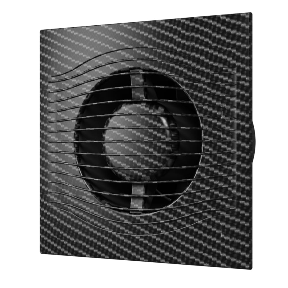 Вентилятор  SLIM 4C  black carbon осевой вытяжной с обратным клапаном D100