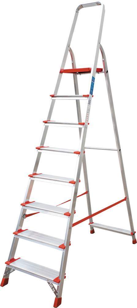 Стремянка  односторонняя алюминивая  NV3117 1x8 ступеней 3117108 173см