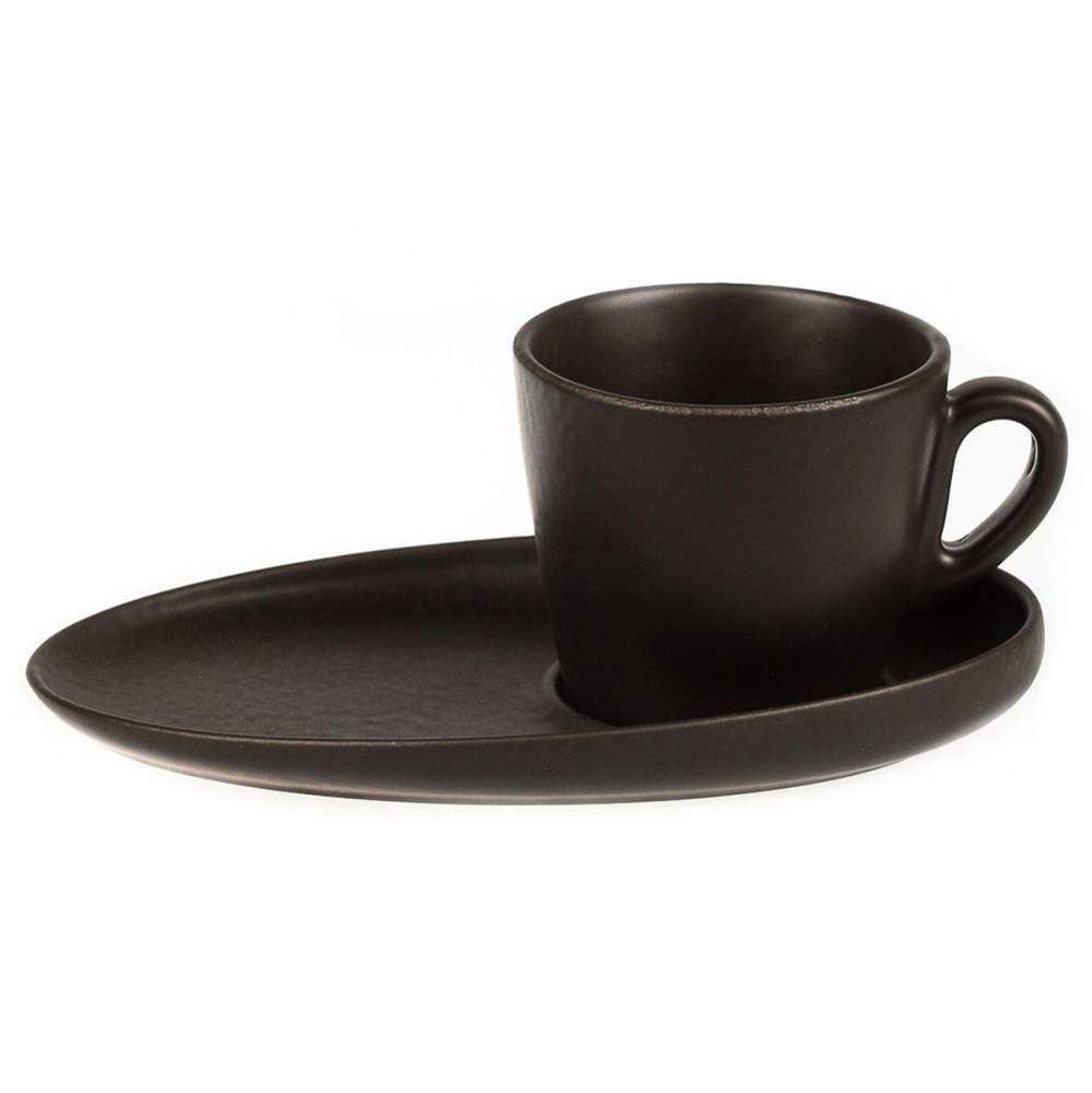 P.L. Proff Cuisine Black Raw Steller Чашка с блюдцем 81223143 Espresso 100мл (24/6)
