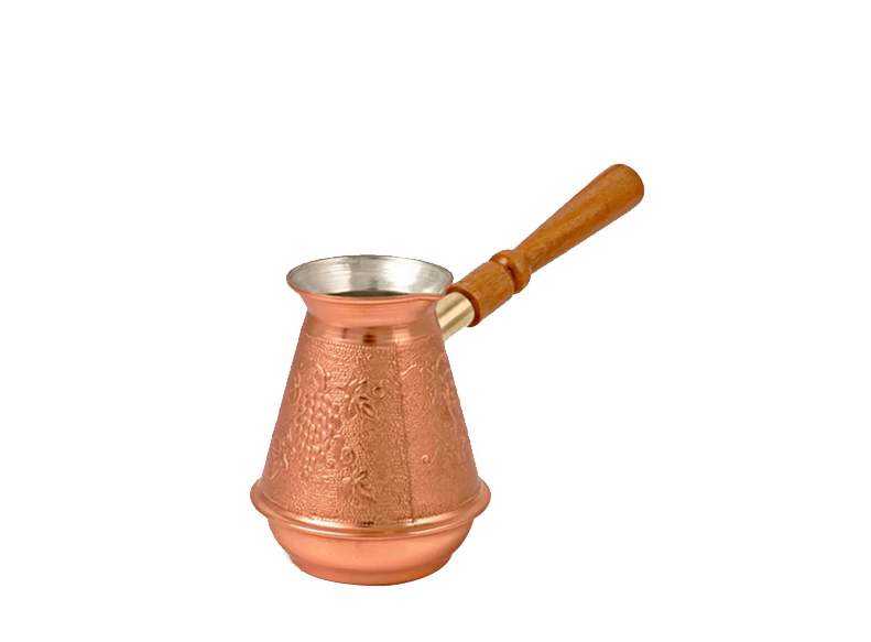 TIMA Кофеварка Л-370с Лоза 370мл медь/пищевое олово съемная деревянная ручка