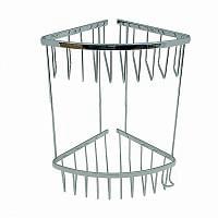 Полочка САНАКС  углов. овальная двойная 18см /нерж./ 75052