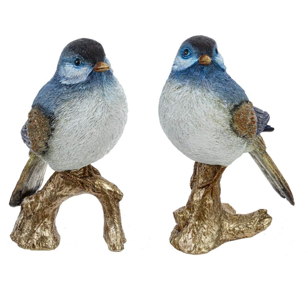 REMECO COLLECTION Фигурка 811952 Птичка синий/золото 10х5,5х15,5см (полимер)