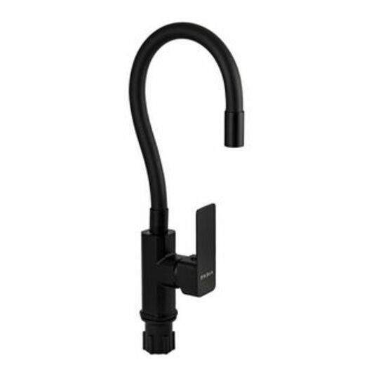 Смеситель FABIA  9656  д/кухни  шаров. с гиб.черным изл. Черный