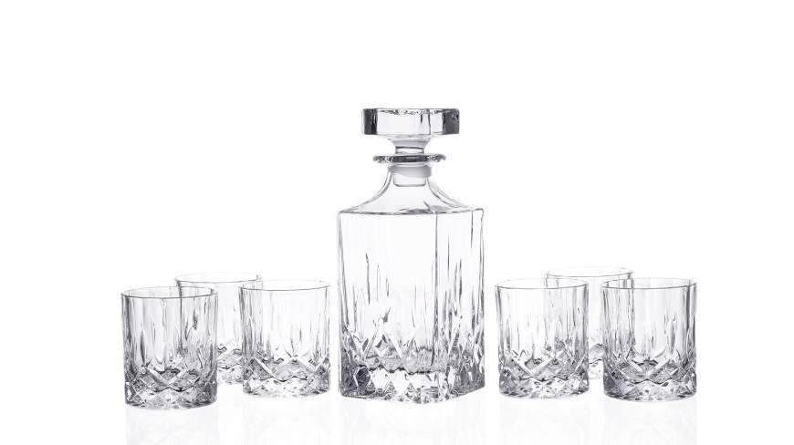 RCR Opera Набор для виски (штоф 750мл+6 стаканов 300мл) 28308 эко-хрусталь (Luxion)