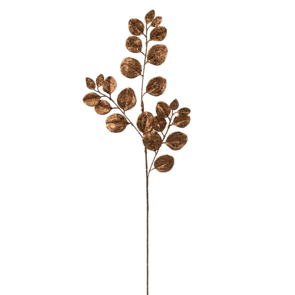 DECOLINE Ветка декоративная HST24-929-7 с глиттером 81см коричневый 