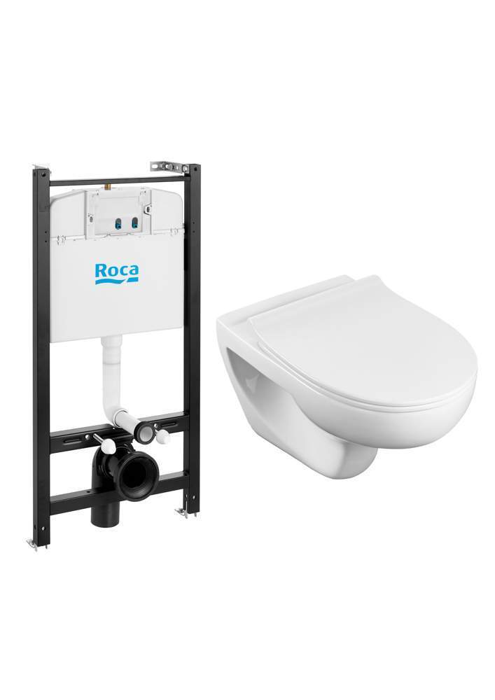 Инсталляция ПЭК ROCA VICTORIA Rimless унитаз+ сид.микр.