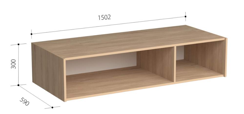 SPLIT Антресоль шкафа 3-х дверного МДФ мат. Гиннесс мат/сосна северная