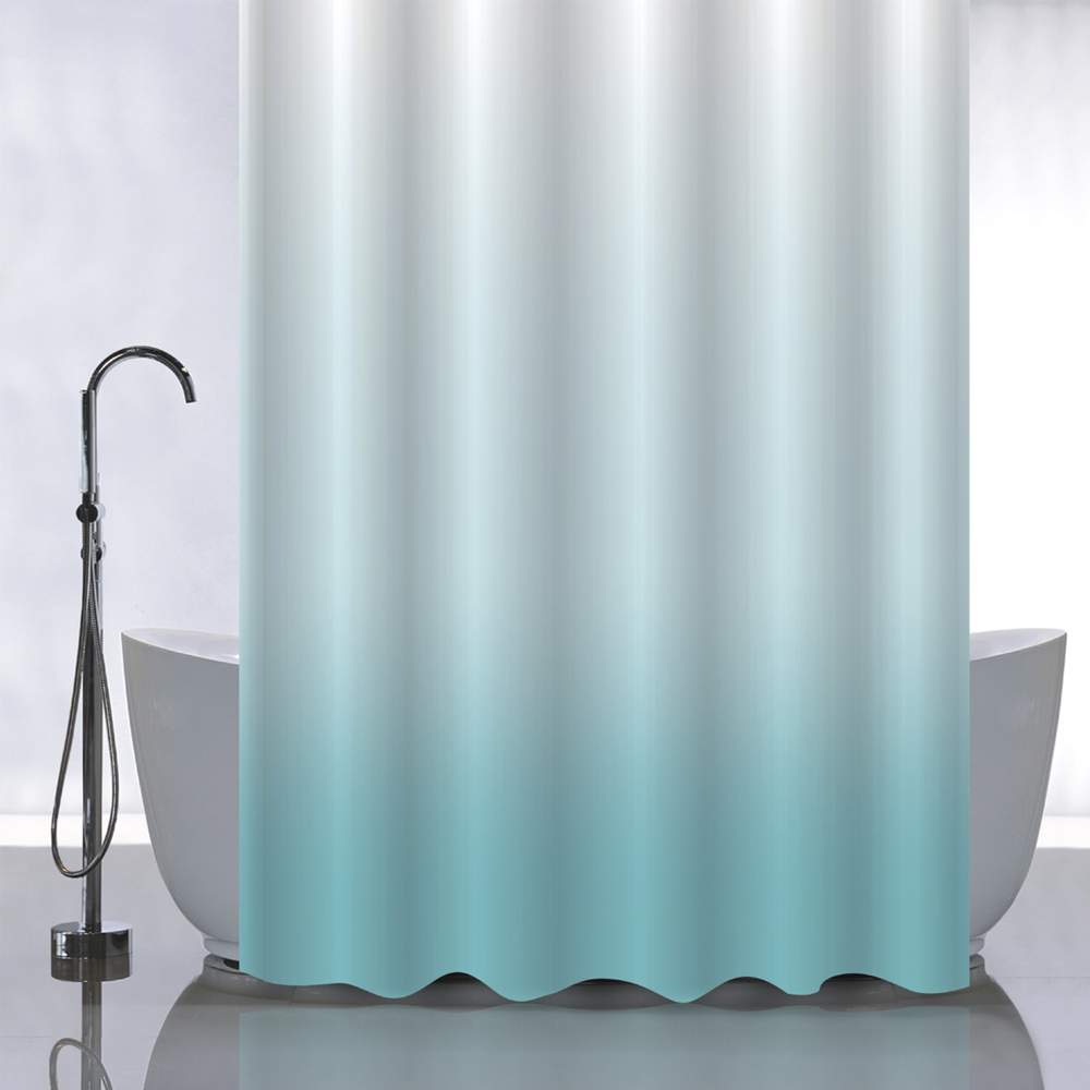 Штора д/ванной без колец 01-102 БИРЮЗОВЫЙ ПЕРЕХОД Санакс