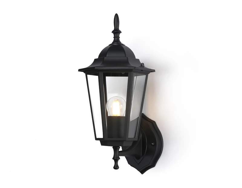ST2010 BK/CL Светильник уличный настенный черный/прозр. IP54 E27 max 40W 360*150*210
