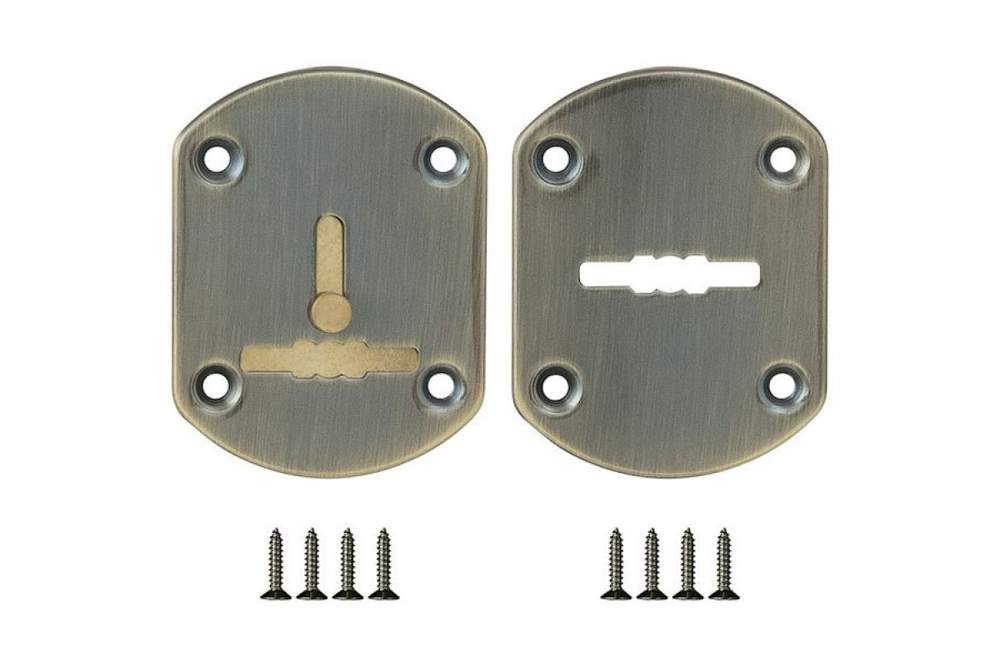 Декоративная накладка ESC021- ABG-6 Бронза на сувальдный замок с шторкой(2шт)