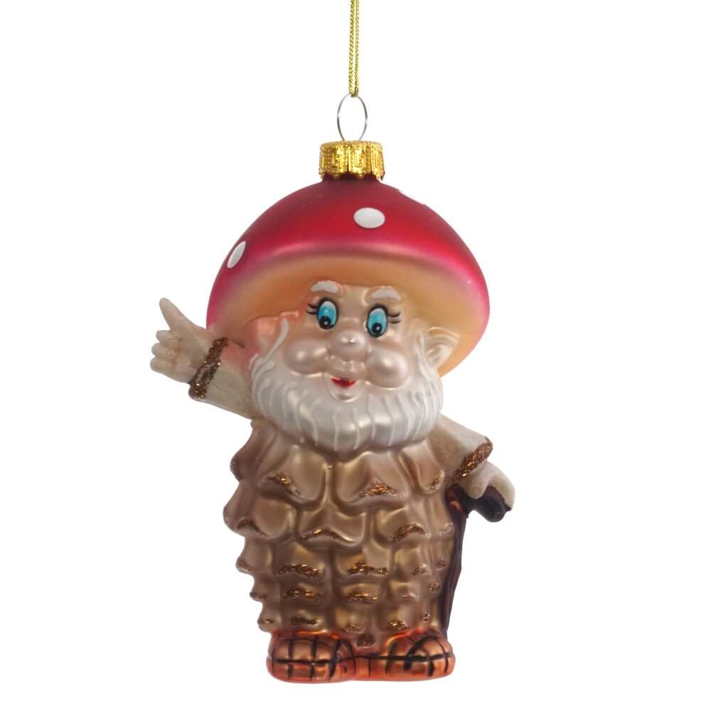 REMECO COLLECTION Игрушка елочная 809330 Гриб 8,5х6х13см (стекло) 