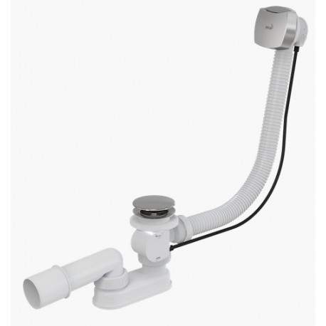 Сифон  A51CRM  д/ванны, автомат  комплект хром. пласт/пласт