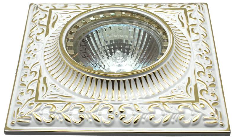 Светильник галогенный FT 1124 SG MR 16 серебро с золотом