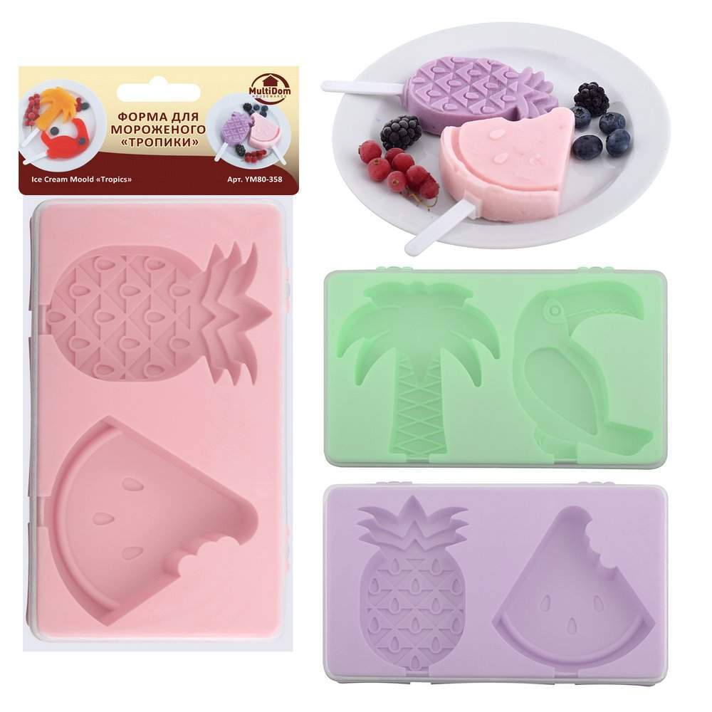 МУЛЬТИДОМ Форма YM80-358 д/мороженого Тропики  