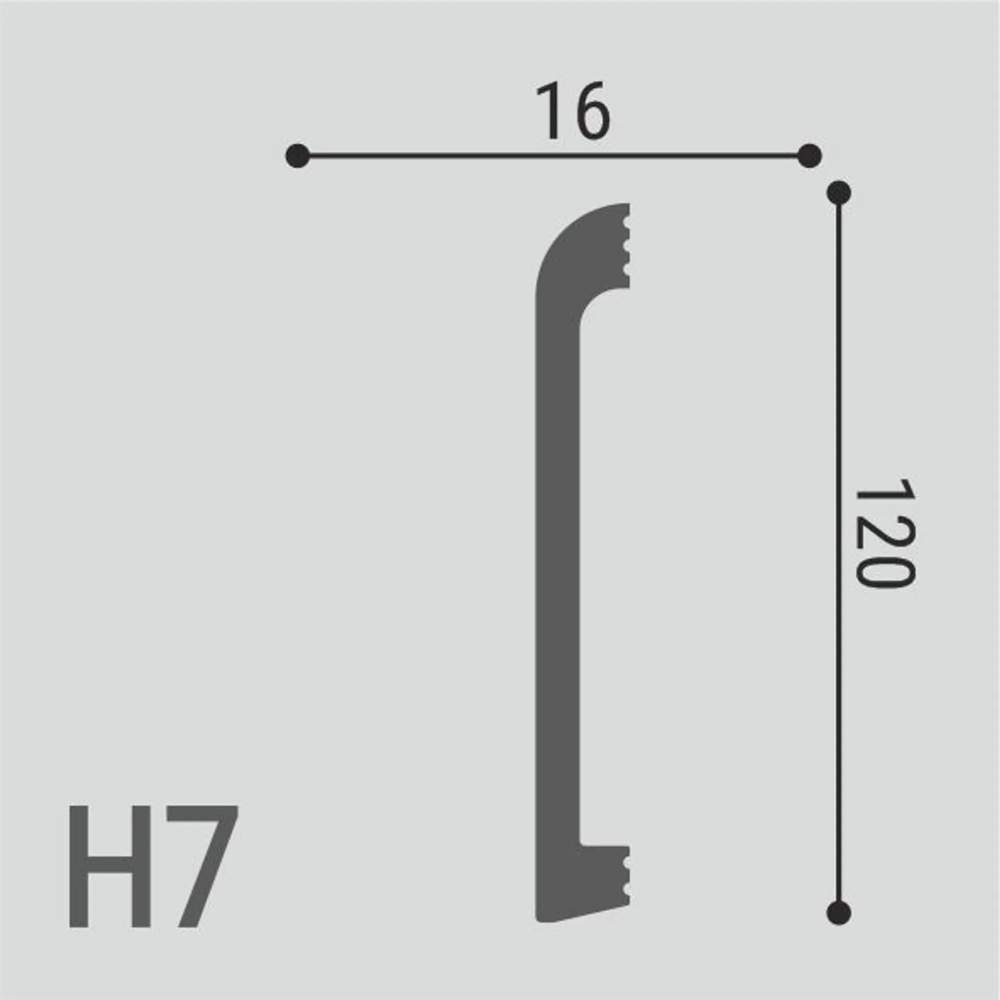 Плинтус XPS POLYMER Н 7 (16*120)/12