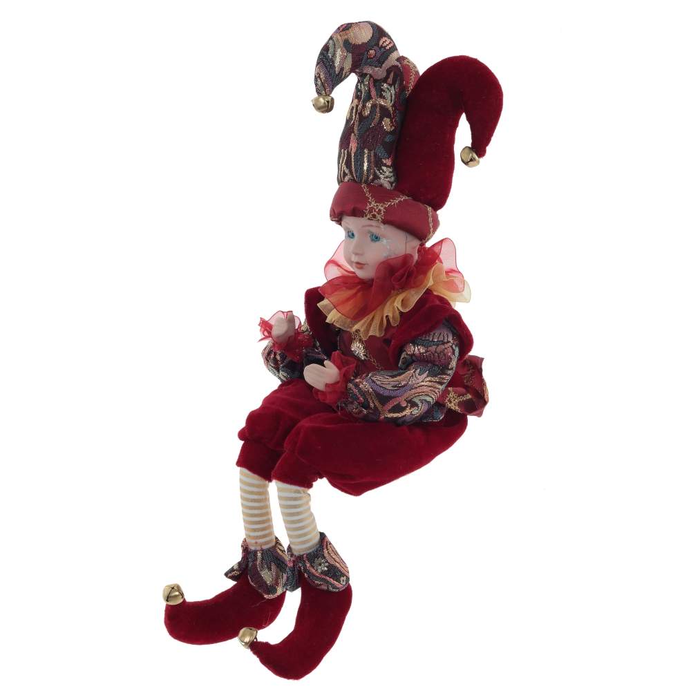 REMECO COLLECTION Игрушка набивная 764797 Клоун (музыка,движение) бордо/золото 14х10х22/46см