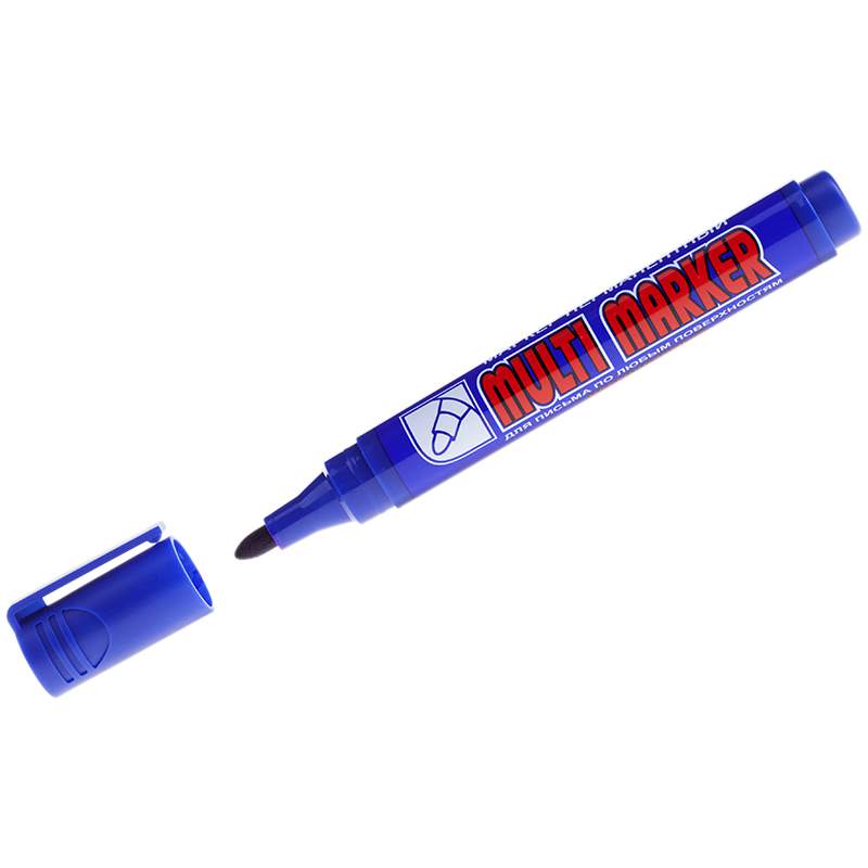 Маркер перманентный Crown  Multi Marker** CPM-800  синий  пулевидный  3мм  