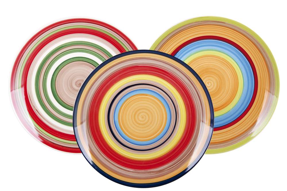 КОРАЛЛ Фантазия Тарелка 19см десертная 3 цвета WWY603/187179 (6/36)  