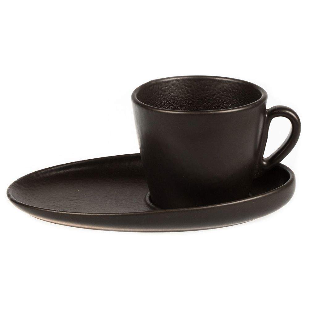 P.L. Proff Cuisine Black Raw Steller Чашка с блюдцем 81223144 Cappuccino 175мл (24/6)