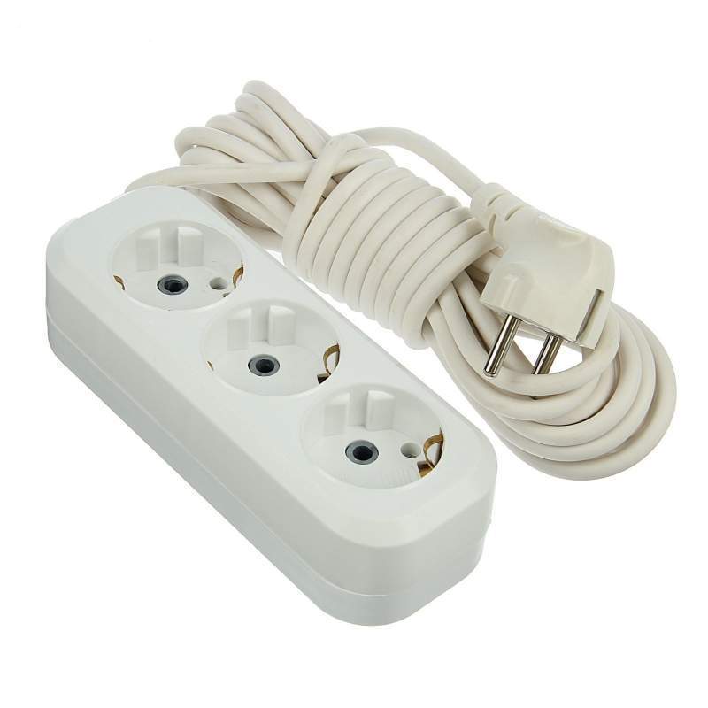 Удлинитель сетевой  LUX  У3-Е-02/У3-Е10-02/1.5  3-мест.  1,5м  з/к