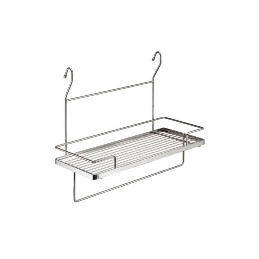 Полка  Хром  YJ-G214B  с держателем полотенца 450х210х380мм