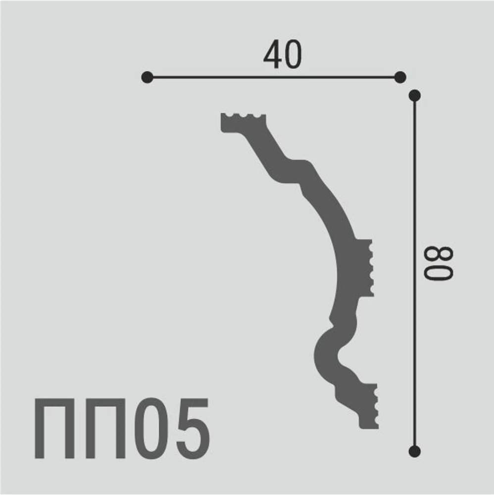 Карниз XPS POLYMER ПП 05 80*40/19