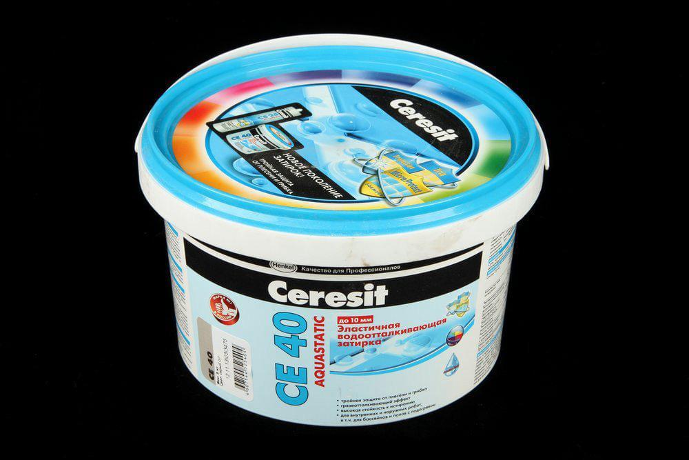 Затирка Ceresit CE A 40 эл. вод. пр/гриб. 2кг серая  1046818