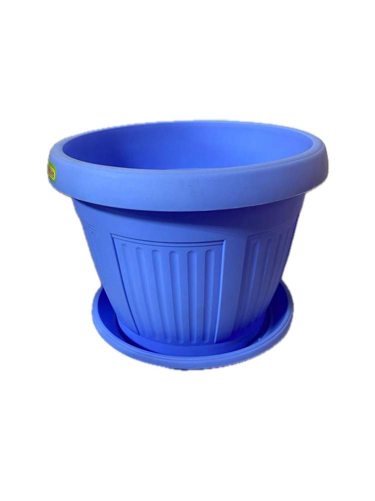 Кашпо  Николь  19х15  2,4л  голубой  УО440  УКР Пласт