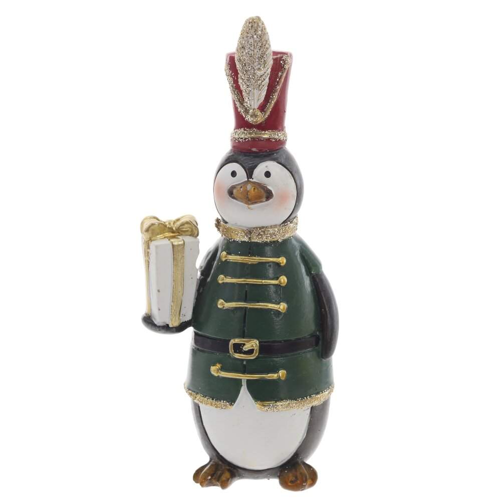 REMECO COLLECTION Фигурка 824904 Пингвин в мундире зеленый/золото 4,5х4,5х12,5см 2 вида (полимер)