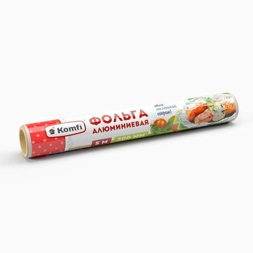 KOMFI Фольга алюминиевая пищевая 10мкм 30см*25м FKT925T(24)