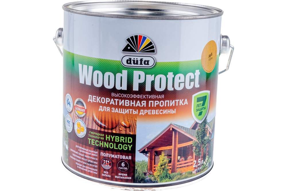 Пропитка <b>DUFA</b> Wood Protect д/защ. древ. дуб  2,5л