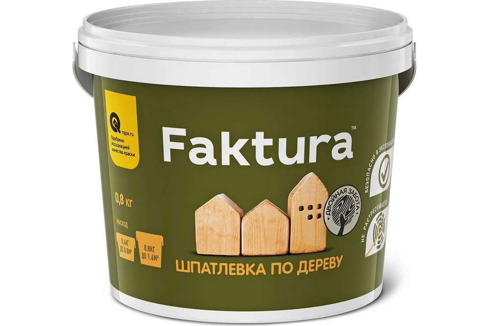 Шпатлевка FAKTURA по дереву сосна банка 0,4 кг